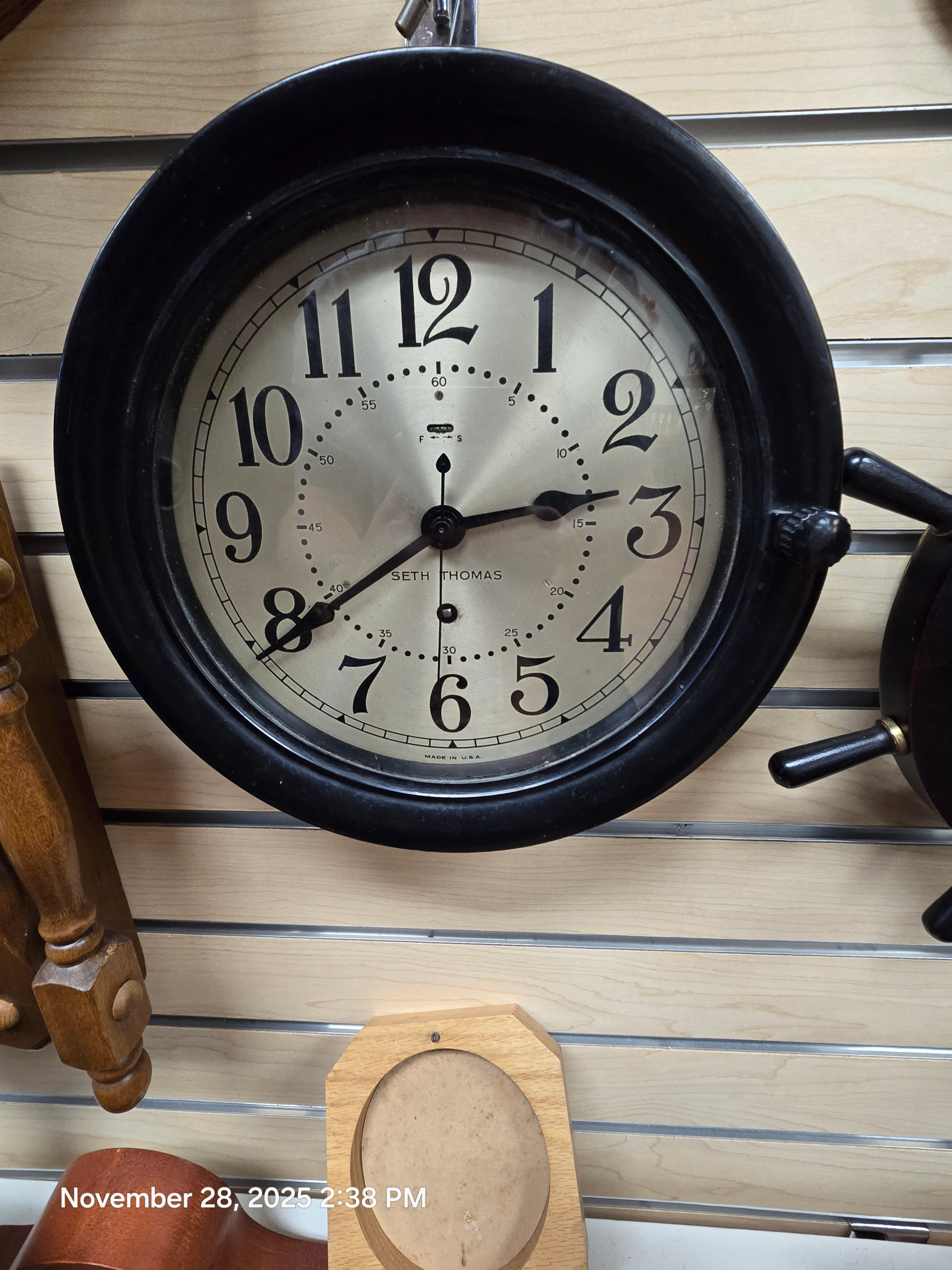Large, 10 in Seth Thomas Ships Clock